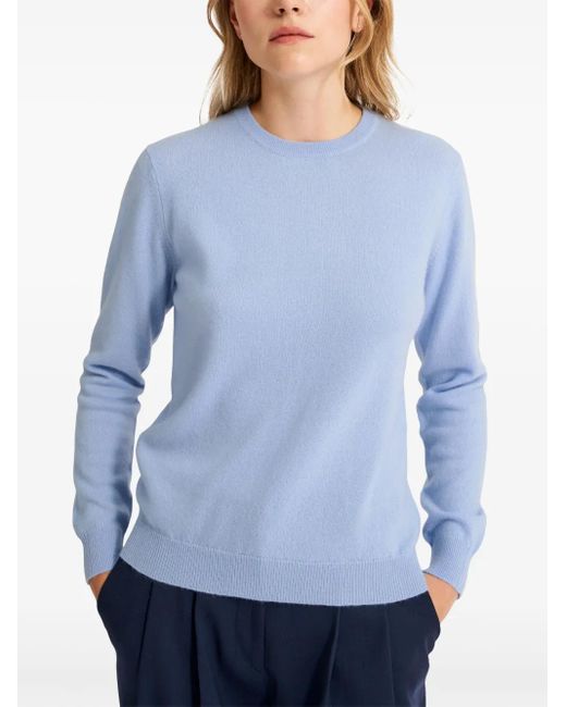 Pringle of Scotland Blue Kaschmirpullover mit Rundhalsausschnitt