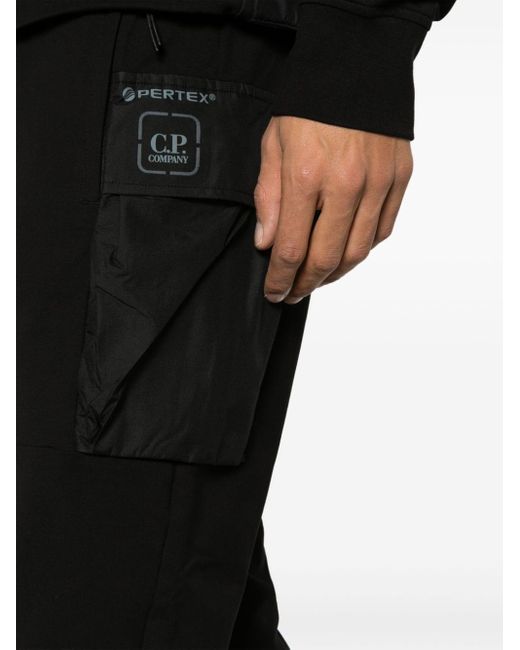C P Company Tapered-Jogginghose mit Logo-Print in Black für Herren