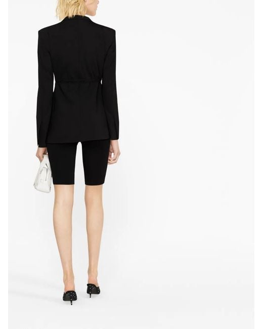 Nensi Dojaka Black Belted Wool-Blend Blazer