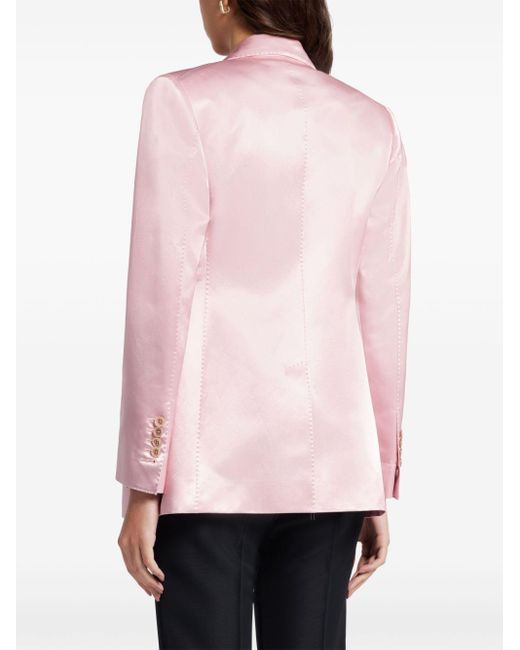 Tom Ford Pink Double-breasted Satin Jacket