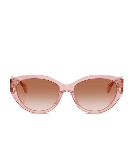 Versace Pink Oval-Frame Sunglasses