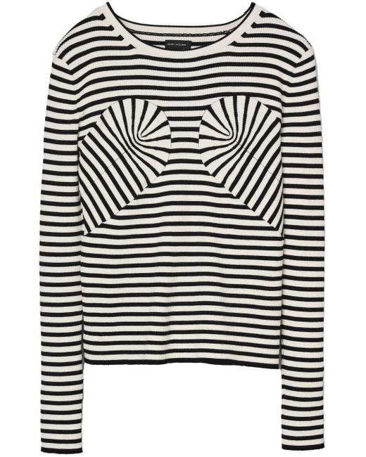 Marc Jacobs ストライプ トップ Black