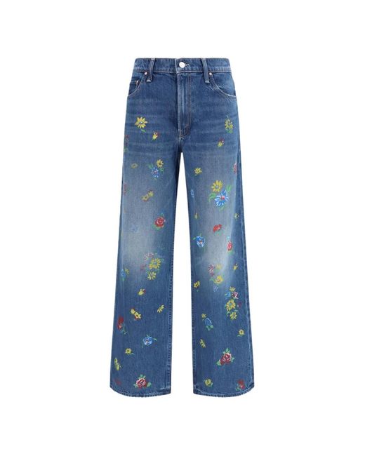 Mother Blue The Rerun Zip Sneak Jeans