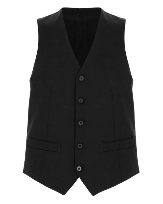Gilet Con Bottoni di Corneliani in Black da Uomo