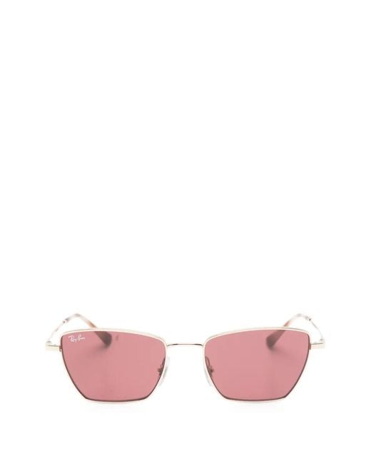Ray-Ban Pink Geometric-Frame Sunglasses