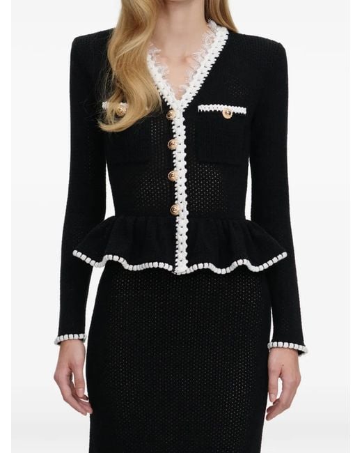 Self-Portrait Black Dress With A Ruffle