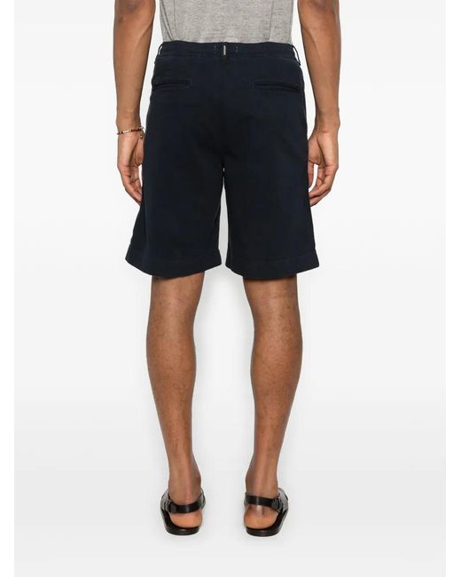 Woolrich Black Drawstring Pleated Shorts for men