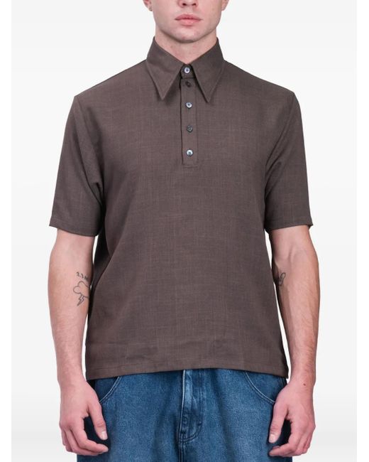 メンズ Willy Chavarria Button-fastening Polo Shirt Gray