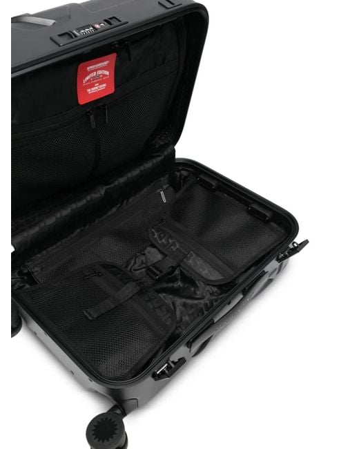 Sprayground Black Patch Cargo Carry-On Luggage