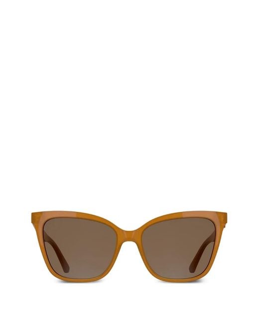 Karl Lagerfeld Brown Lunettes De Soleil À Monture Papillon