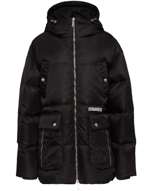Plumífero Con Capucha DSquared² de color Black