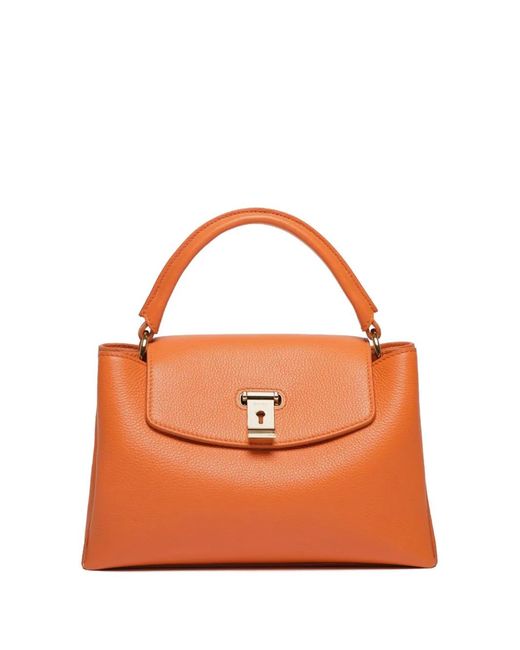 Bally Orange Petit Sac À Main Layka En Cuir