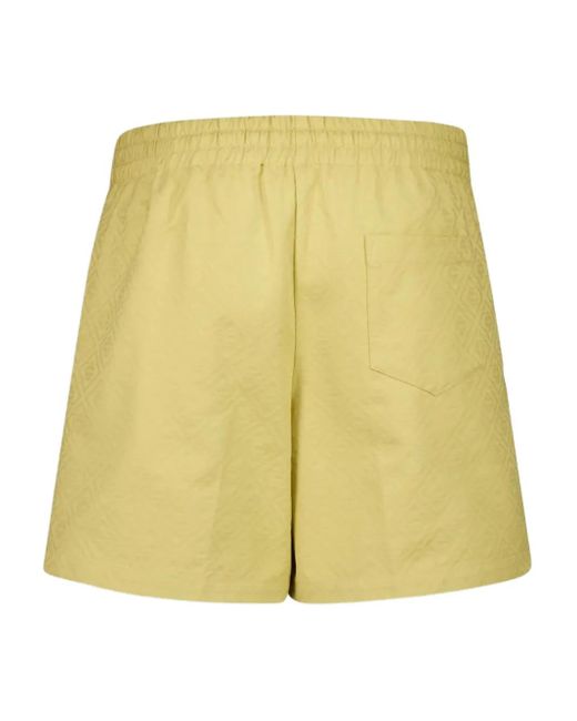 Casablanca Yellow Monogram Drawstring Shorts for men