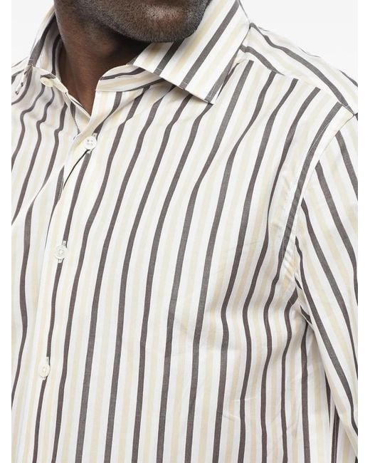 Corneliani White Striped Shirt for men