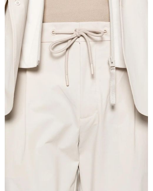 ALPHATAURI White Pocas Drawstring Trousers for men