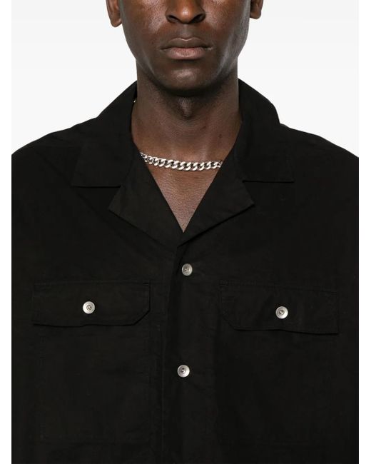 Rick Owens Black Magnum Tommy Longline Shirt for men