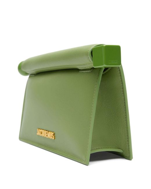 Jacquemus Green La Petite Pochette Rond Carré Clutch Bag