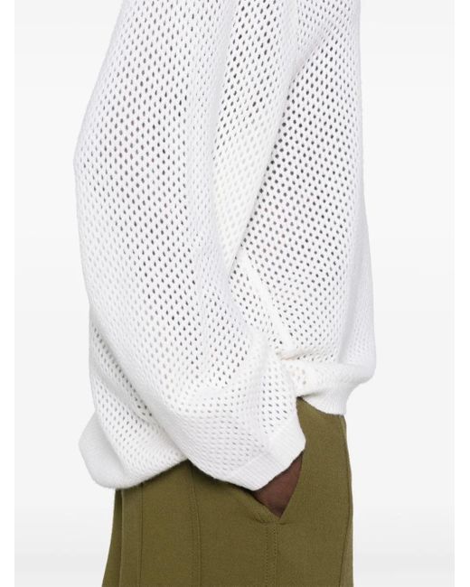 Allude オープンニット セーター White