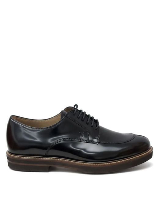 Tod's Black Lace-up Derby Shoes for men