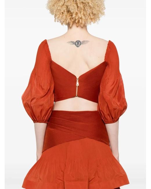 Zimmermann Red Pleated Top