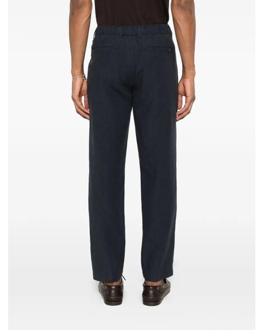 Herno Black Button Pleated Trousers for men