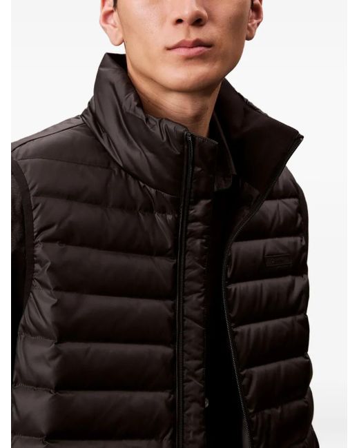 Calvin Klein Black Zip Quilted Gilet for men