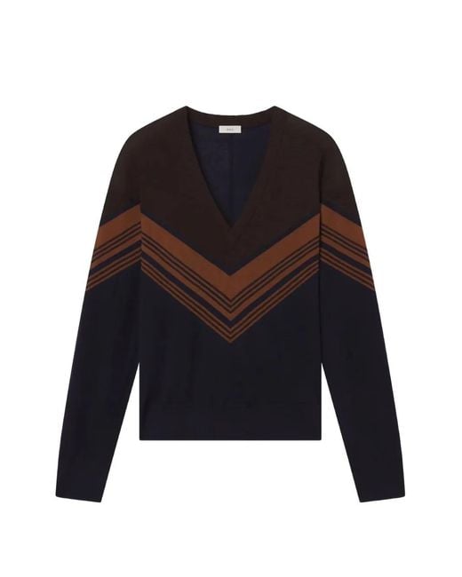A.L.C. Blue Nicole Chevron-Pattern Sweater