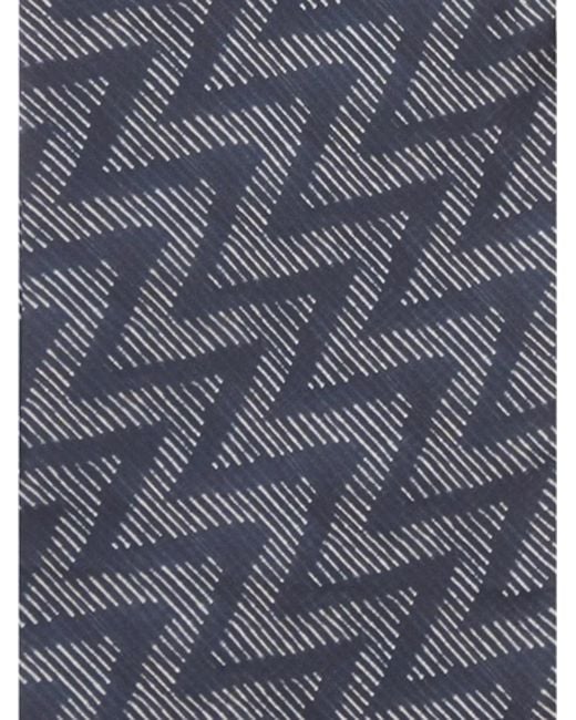 Giorgio Armani Gray Zig Zag Scarf for men
