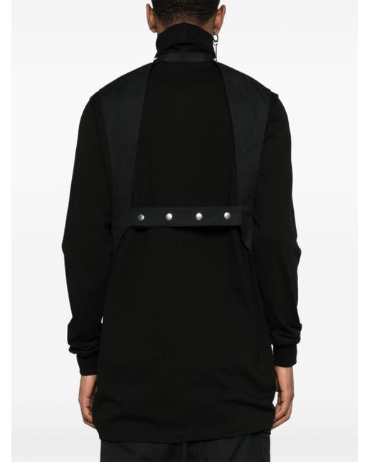 Rick Owens Black Cut Out-detail Vest for men