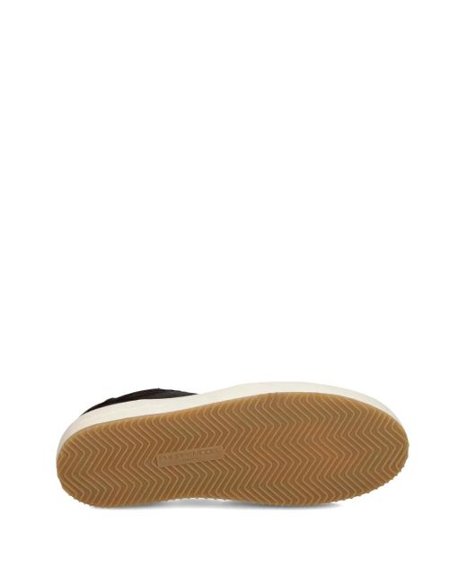 Philippe Model Black Leather Low-Top Sneakers for men