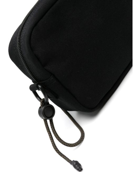 Emporio Armani Black Tech Canvas Messenger Bag for men