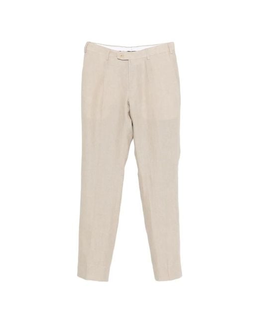 Brioni Natural Straight Trousers for men