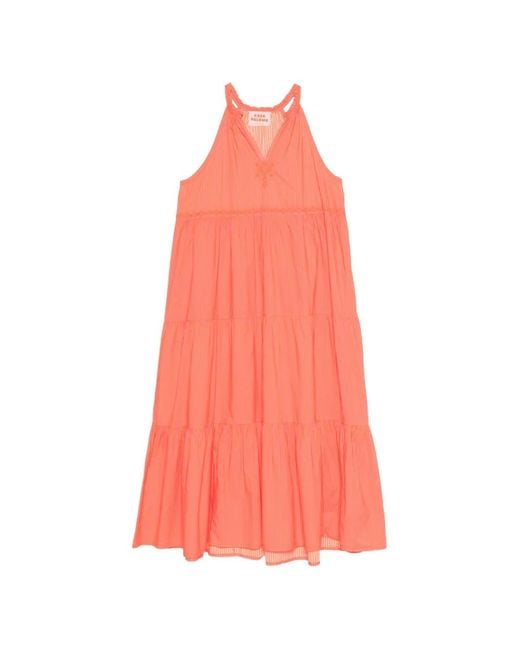 MAISON 123 Pink Striped-Pattern Maxi Dress