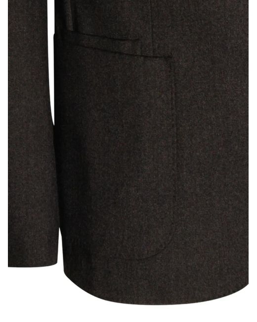 メンズ Zegna パッチポケット スーツ Black