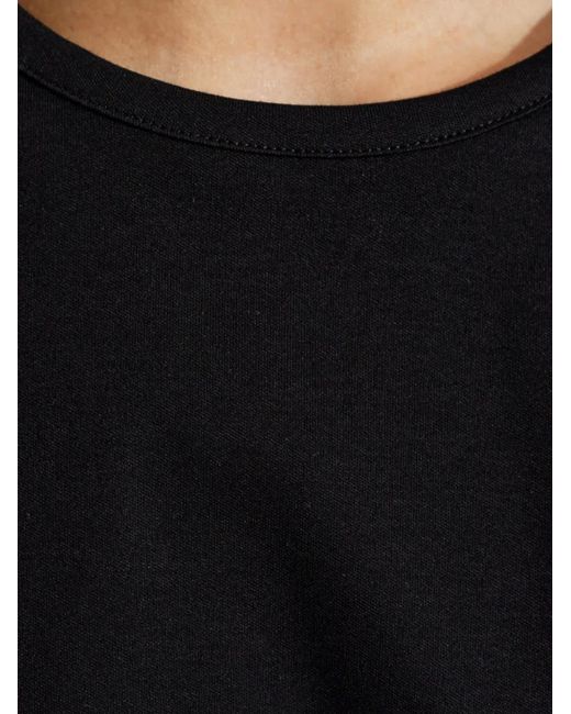 IRO Black Arum Padded-Shoulder Top