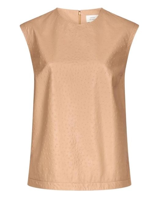Loulou de Saison Natural Fiza Ostrich-Effect Zip Top