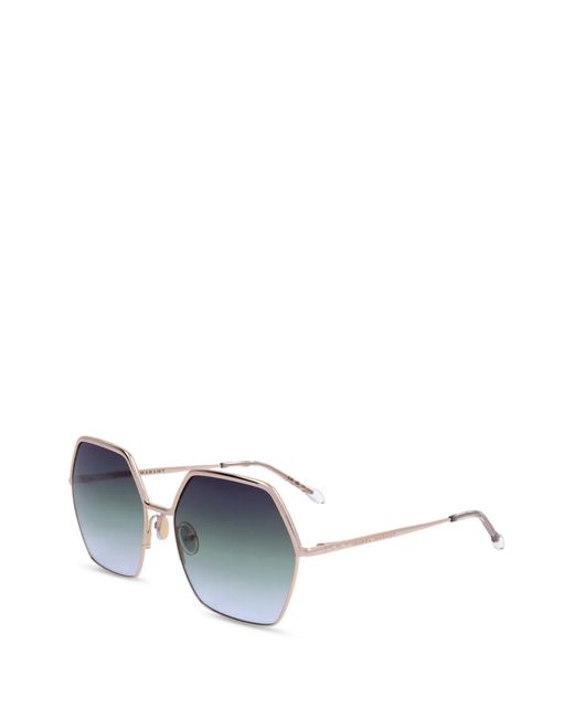 Isabel Marant Blue Geometric-Frame Sunglasses