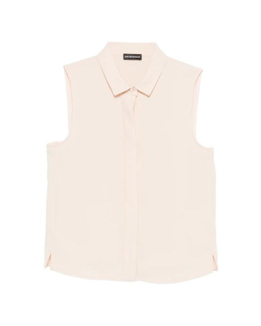 Emporio Armani White Sleeveless Blouse