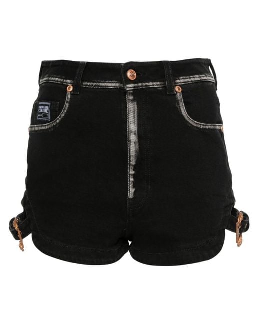 Versace Black Buckle Shorts