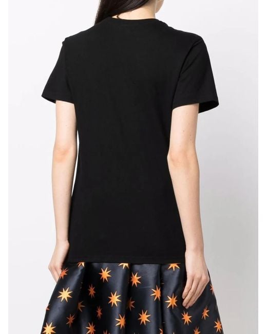 ALESSANDRO ENRIQUEZ Black Amore Embroidered-Logo T-Shirt