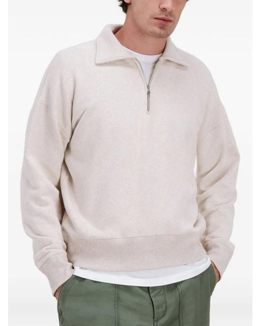 Fortela White Idaho Zip Sweatshirt for men