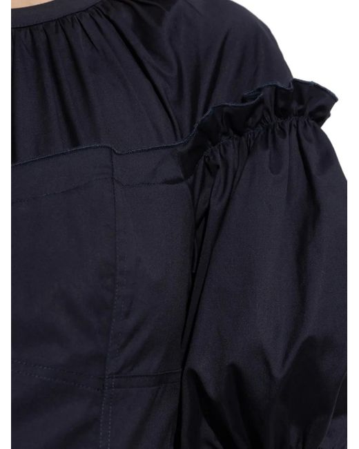 Ulla Johnson Blue Midikleid mit Puffärmeln