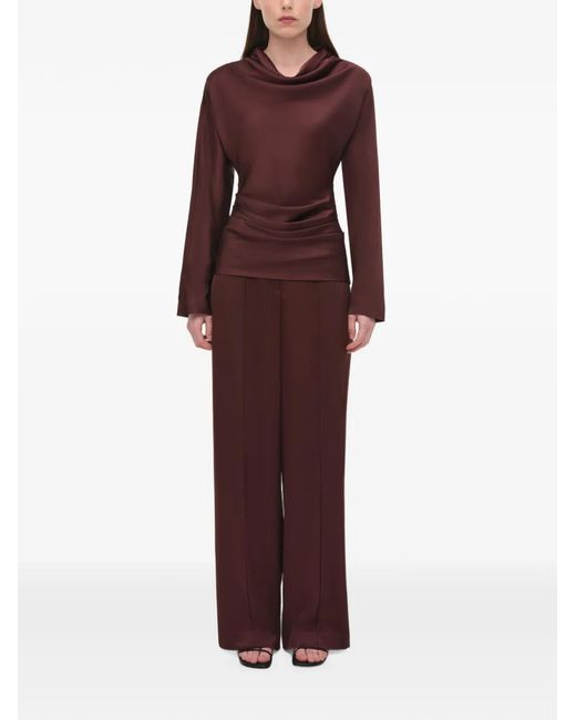 Jonathan Simkhai Purple Kyra High-Waisted Trousers
