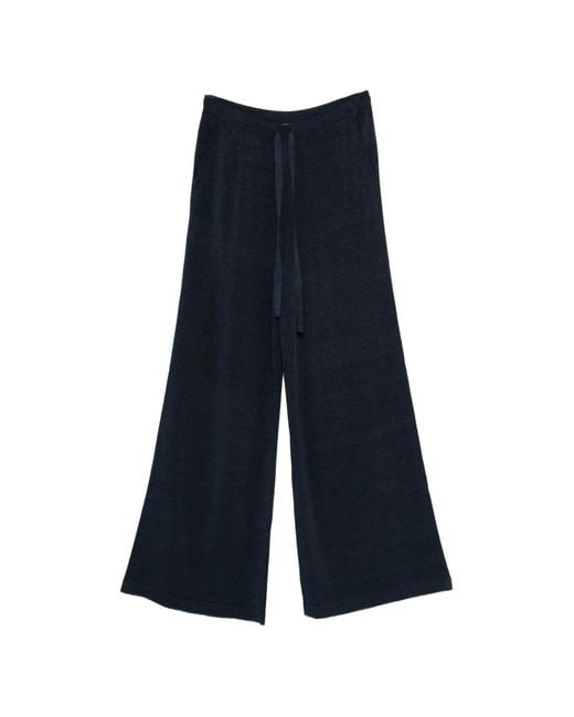 P.A.R.O.S.H. Blue Drawstring-Fastening Palazzo Pants