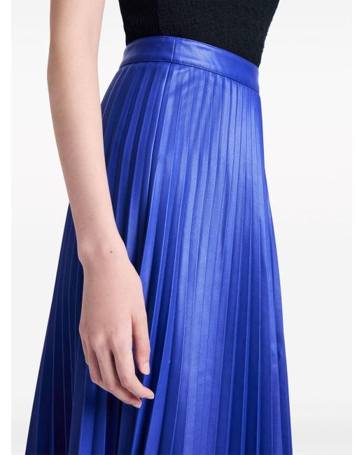 PROENZA SCHOULER WHITE LABEL Daphne Pleated Midi Skirt in Blue