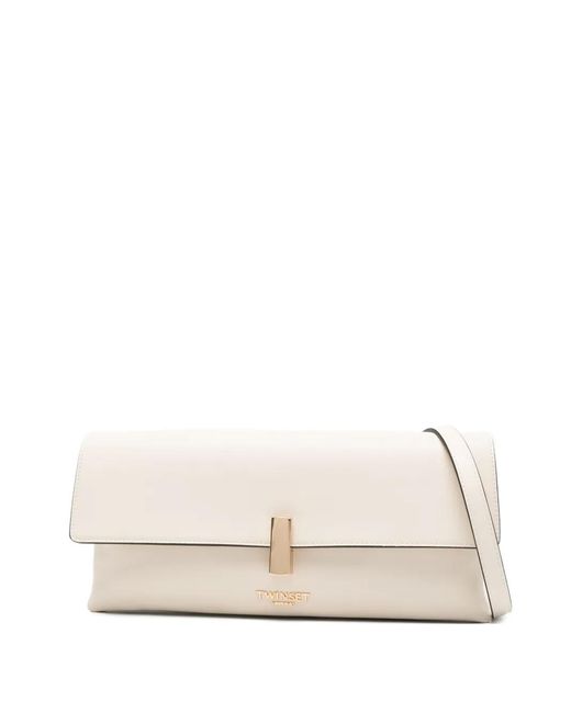 Twinset Natural Tone-Hardware Clutch Bag