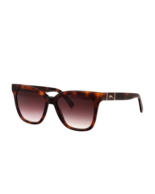 Longchamp Zonnebril Met Cat-Eye Montuur in het Brown