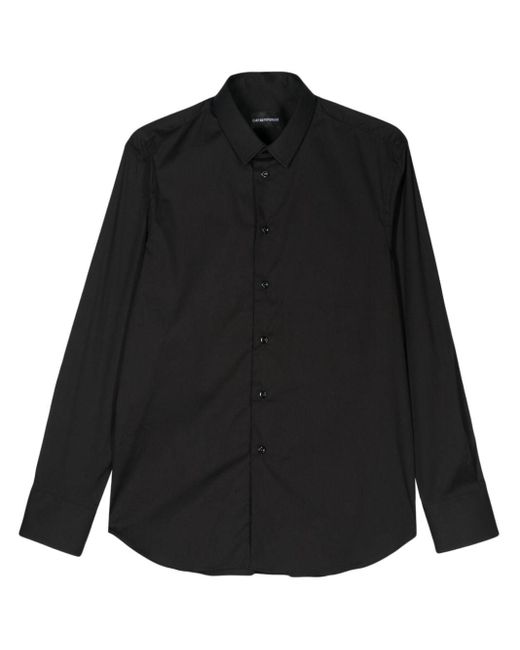 Camicia a maniche lunghe di Emporio Armani in Black da Uomo