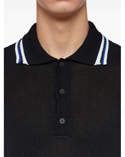 Ferragamo Black Long-sleeve Polo Shirt for men