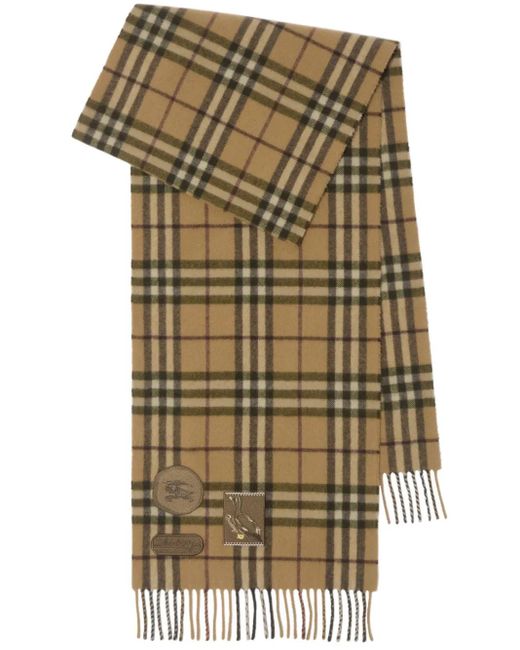 Sciarpa Badge Check di Burberry in Multicolor